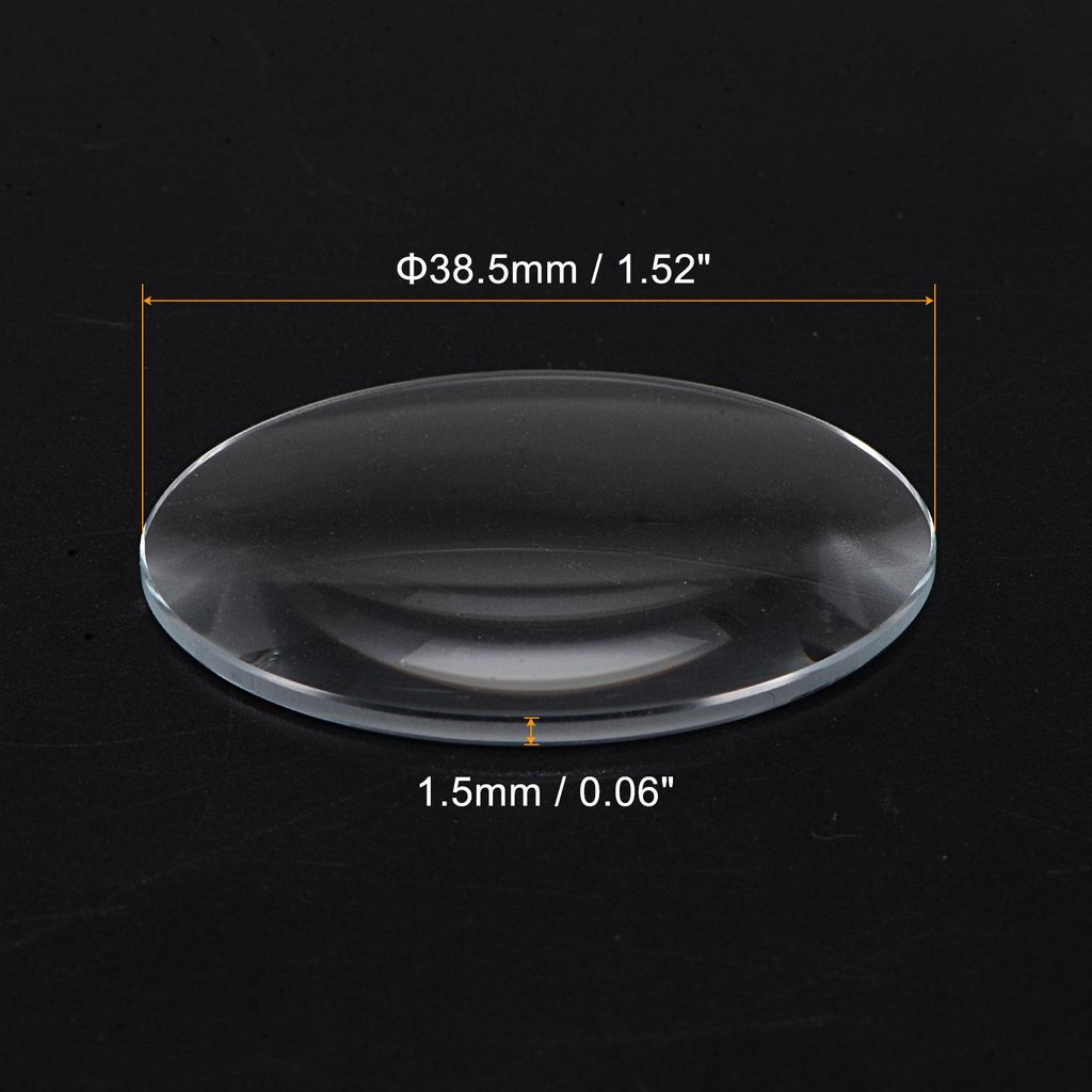 3 Stš¹ck Uhrenglas 38,5mm x 1,5mm (? *Dicke), Einzel-Dom Runde Klarer Kristalllinse Uhren-Ersatzteile Uhrenglaslinse fš¹r Uhrmacher-Reparatur