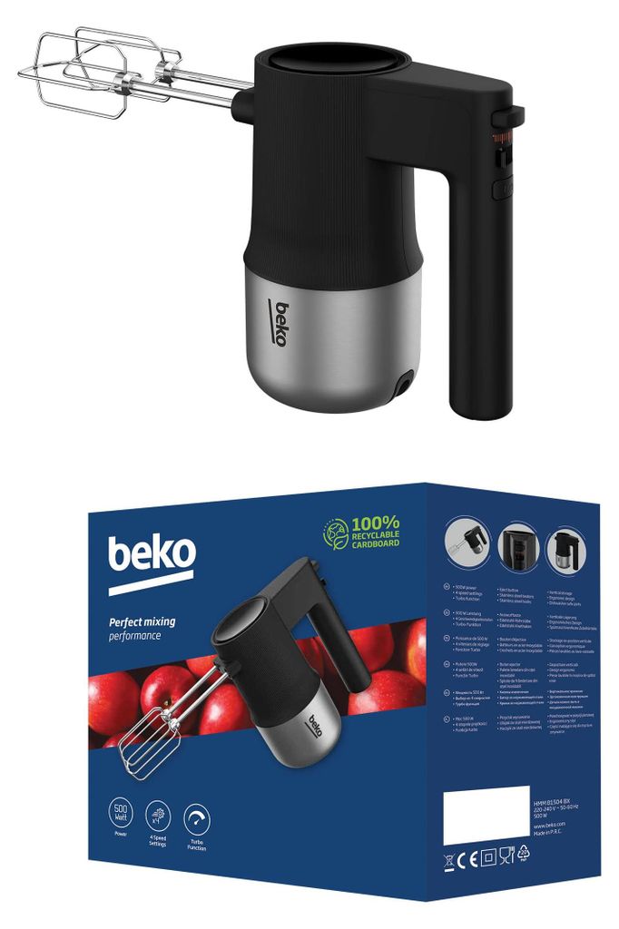 Beko HMM81504BX, Handmixer, roestvrij staal, geschikt voor Productafbeelding 