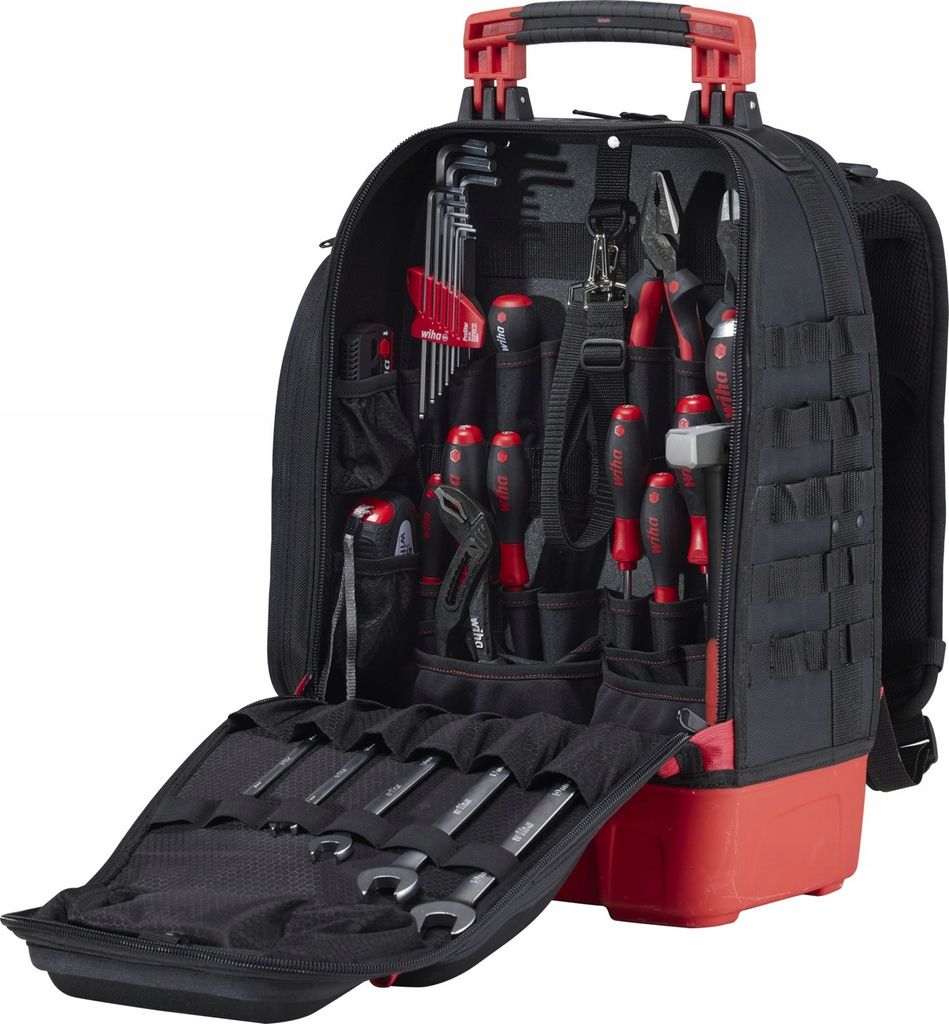 Wiha 43-Teiliger Werkzeugrucksack Mit Laptopfach Und Wasserdicht