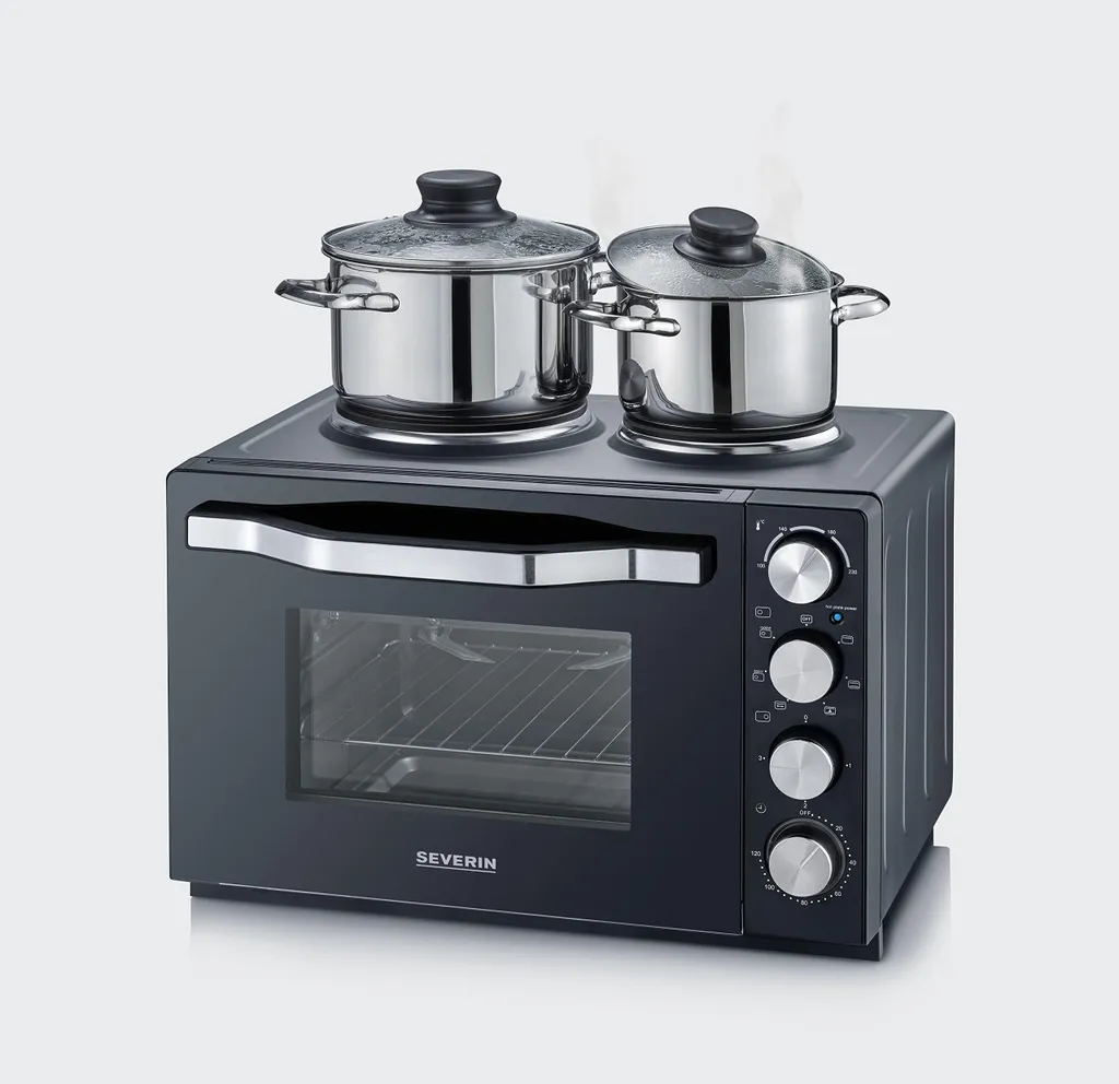 Four Severin TO 2074 à Chaleur Tournante et Plaques de Cuisson 30L - 16