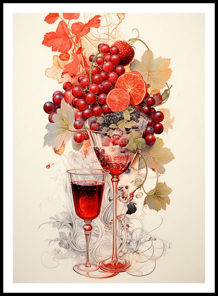 Poster 64x90cm Blutiger Fruchtcocktail