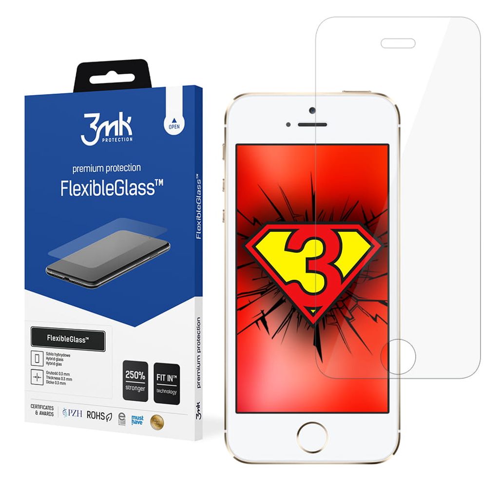 3mk Display Hybridglas FlexibleGlass für Apple iPhone 5S 0,3mm 7H
