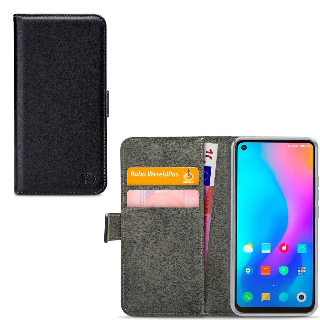 Étui Xiaomi Mi 11 Lite 5G avec Porte-Carte Intégré en Cuir PU Noir