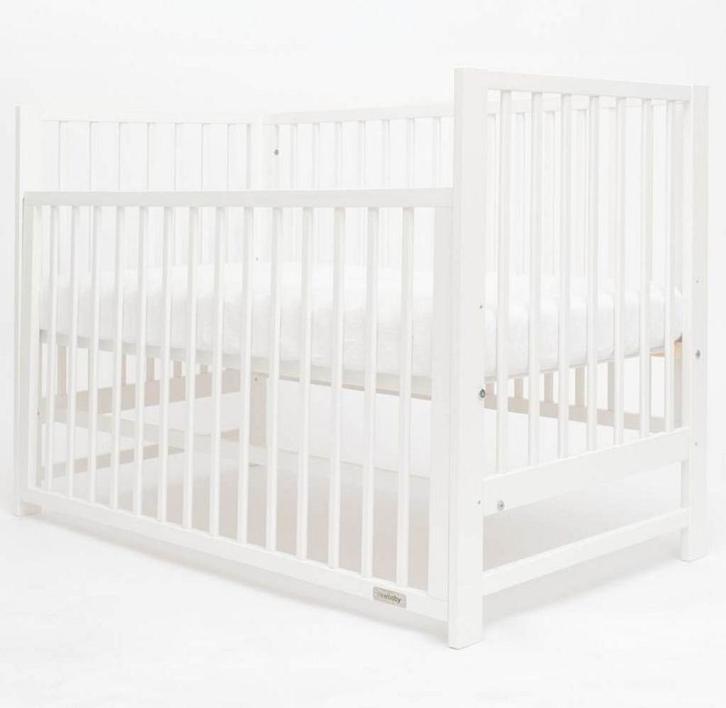 Lettino New Baby BASIC con sponde estraibili bianco Immagine del prodotto 