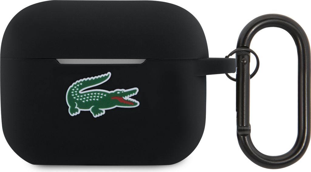 Lacoste, Silikonhülle mit Karabiner für AirPods Pro 2, Schwarz