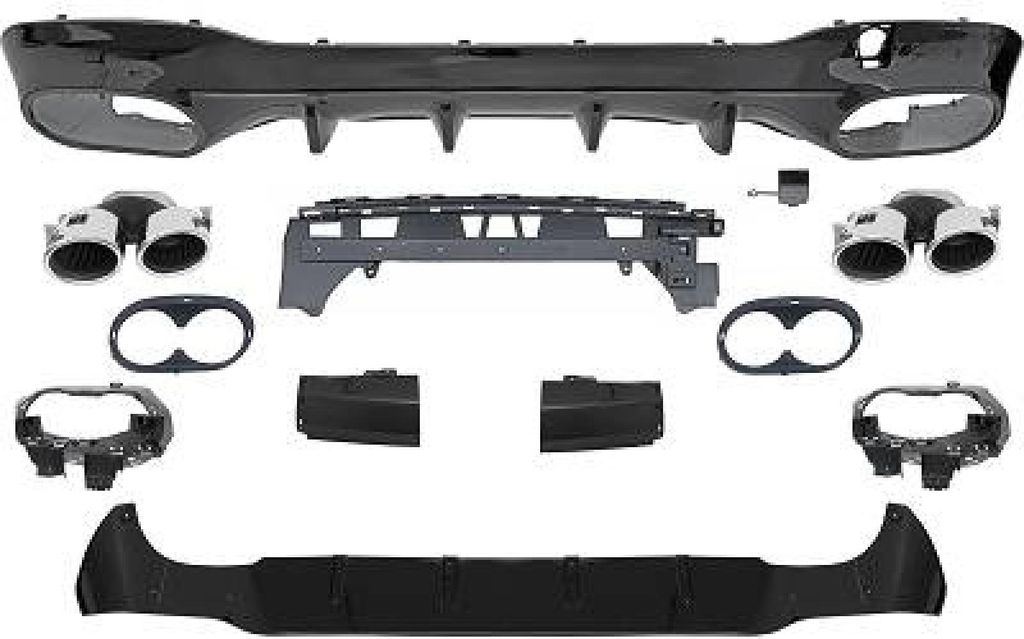 DIEDERICHS Heckdiffusor Heck-Diffusor 1683558 Hinten passend für MERCEDES-BENZ CLA Coupe (C118) Kunststoff für Coupe Shooting-Brake