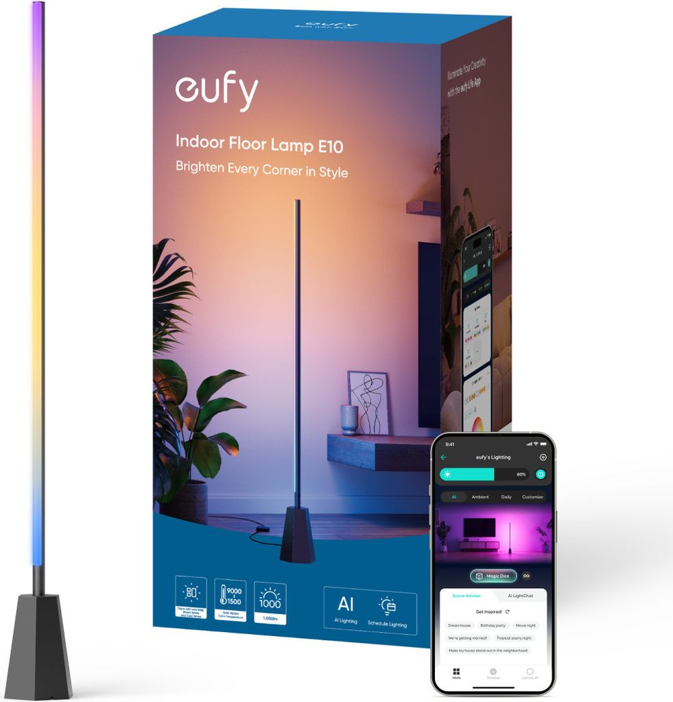 lampada da terra eufy room E10 (temi di luce RGBWW e AI) Immagine del prodotto 