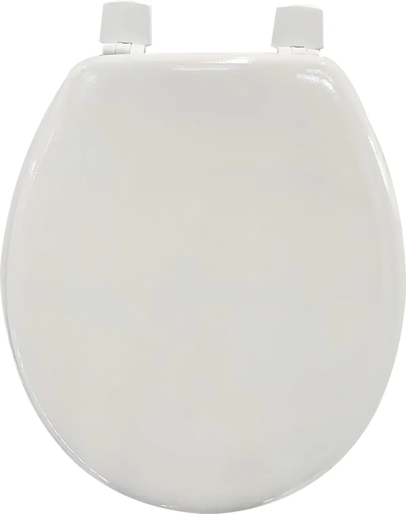 Sedile WC MSV Bianco in MDF - Copriwater Stabile con Cerniere - 3