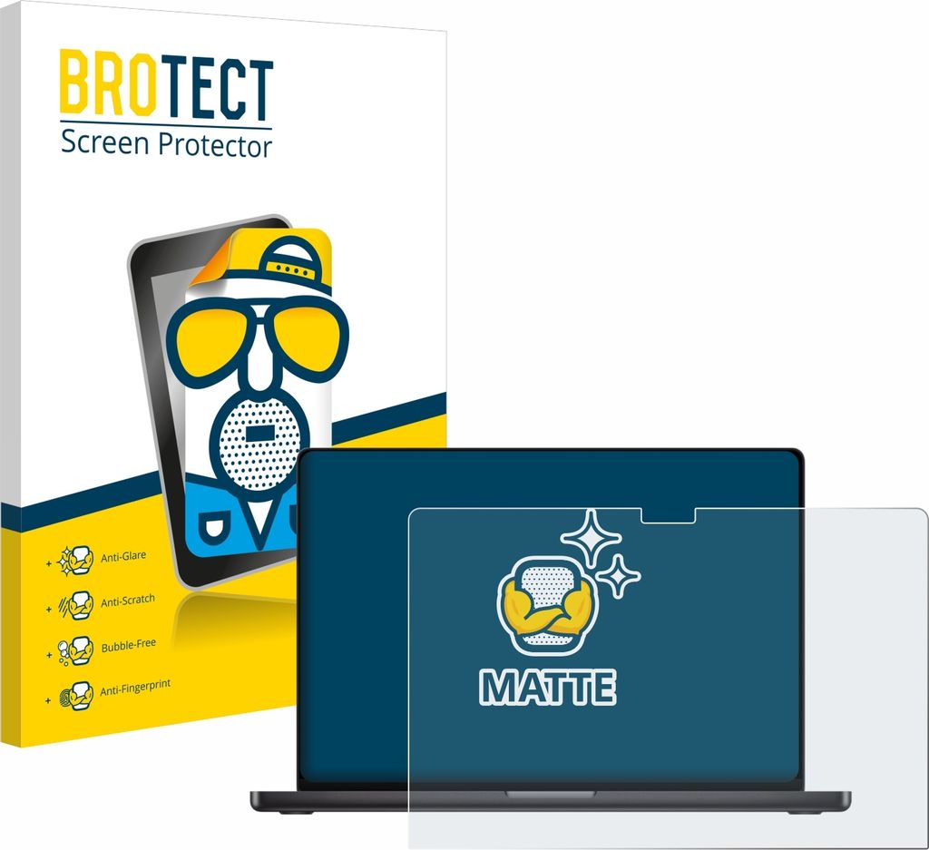 BROTECT Schutzfolie für Apple MacBook Pro 16" 2024 M4 Displayschutz Displayschutzfolie Folie Matt Entspiegelungsfolie