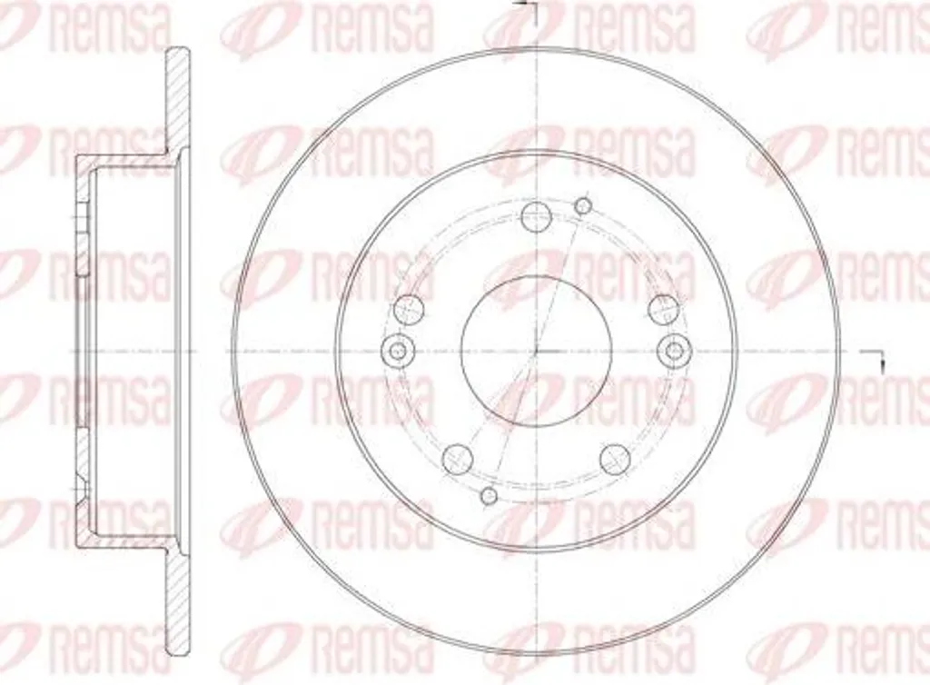 Disque de frein arrière plein en acier 260mm compatible Civic