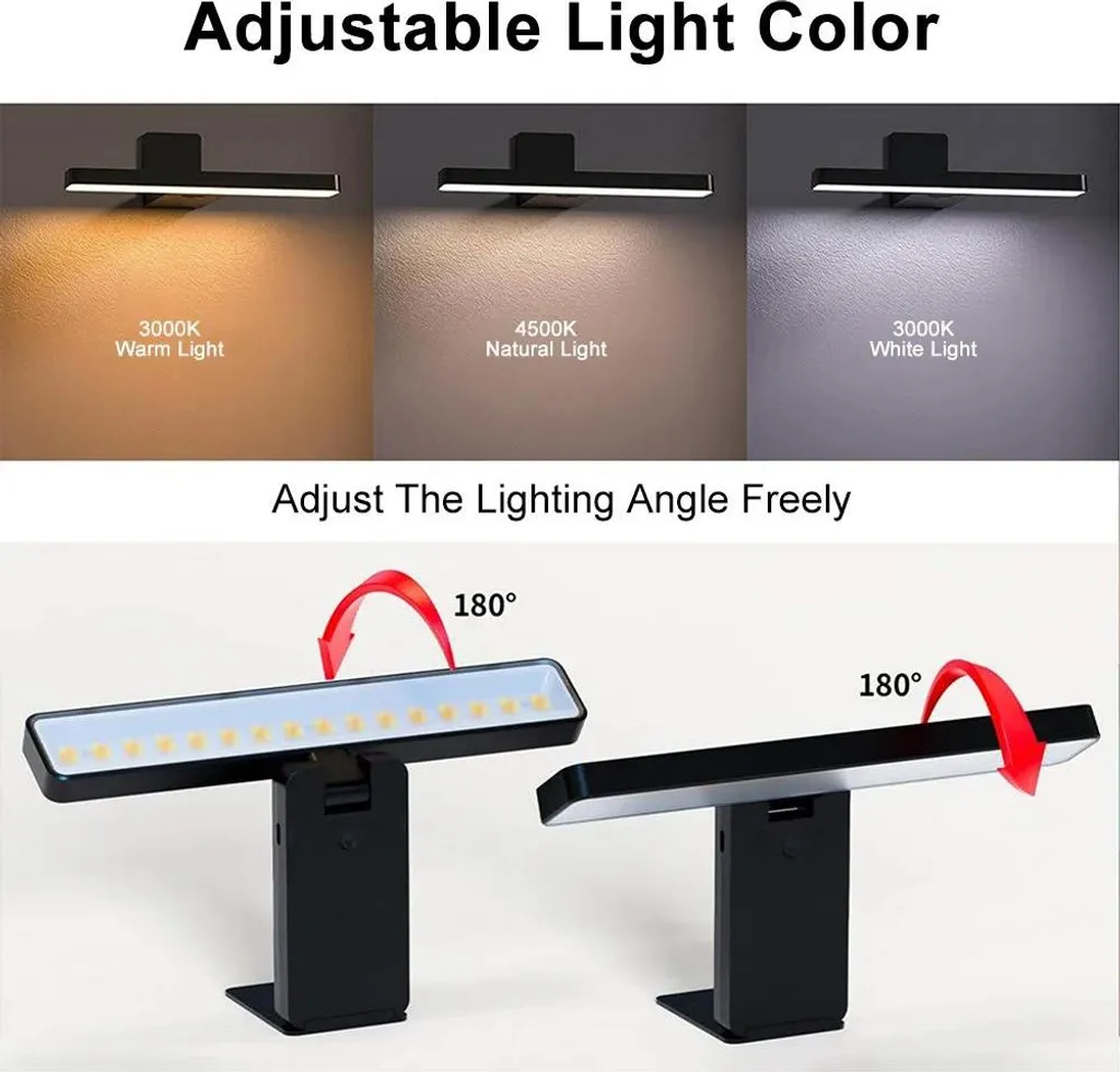Liseuses Murales LED pour Chambre Sans Fil Noires avec Fixation Facile