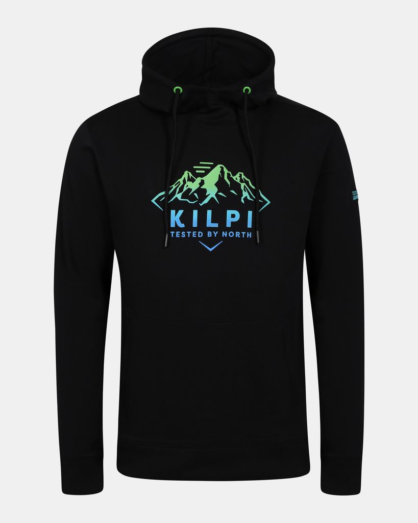 Herren-Baumwoll-Kapuzenpullover Kilpi NORTHEN-M, SCHWARZ, Größe L