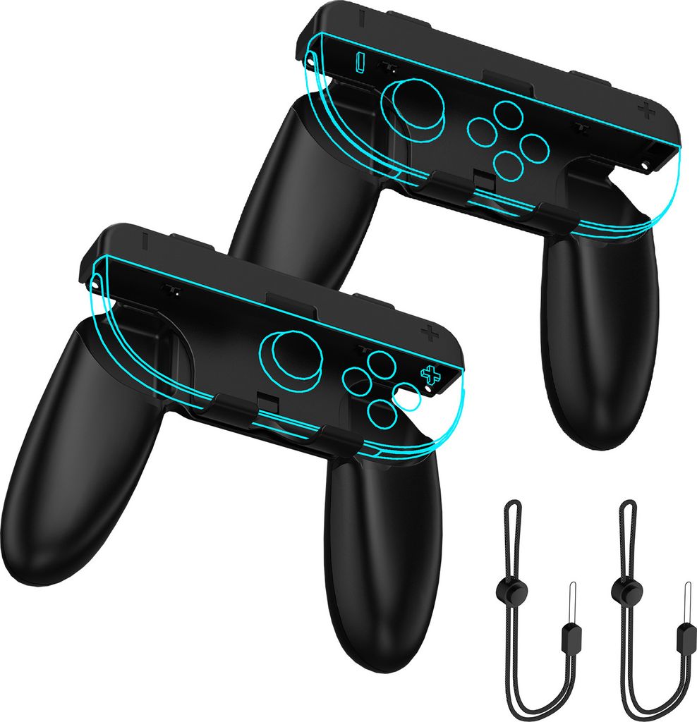 INF Ergonomische Komfortgriffe für Nintendo Switch Joy-Cons