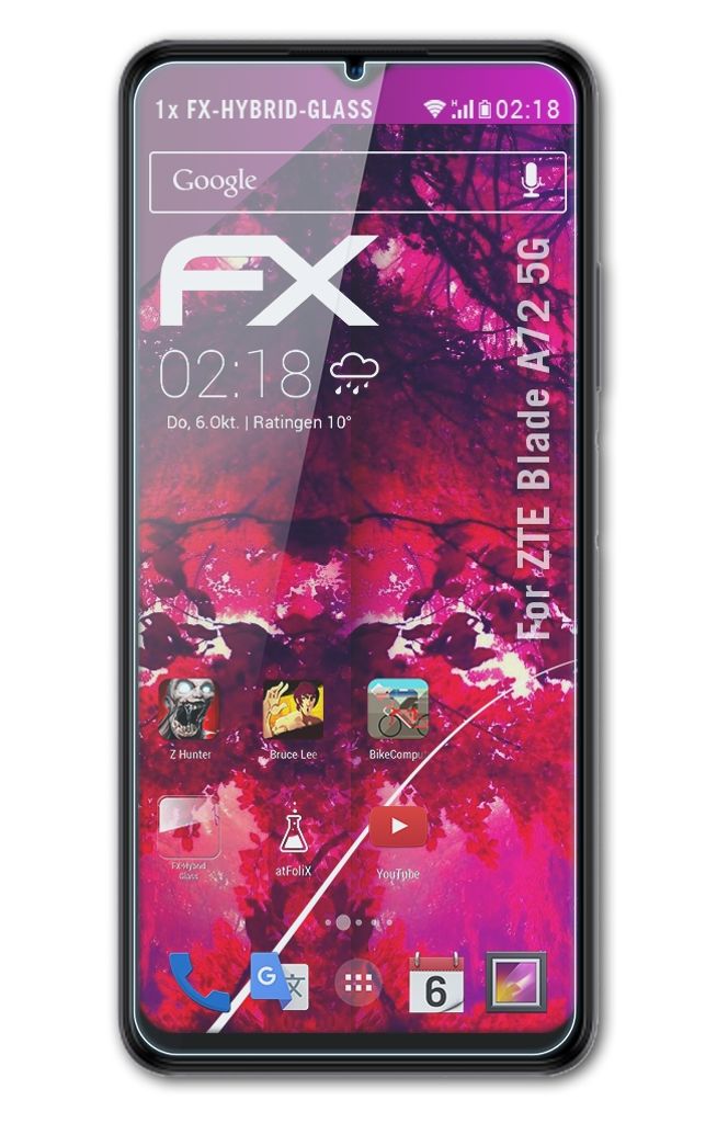 AtFoliX FX Hybrid-Glass Panzerfolie Für 2,4 Zoll Displays (49,2 X 36,9 Mm) – 9H Härte, Kratzfest & Unsichtbar