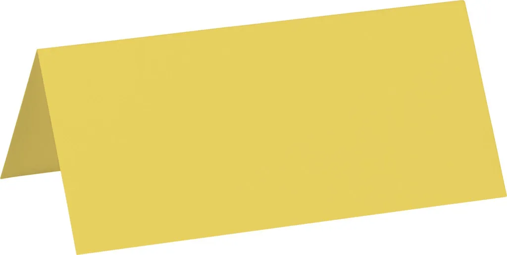 Placez vos invités avec style : carte de table jaune d'or 100x45 mm
