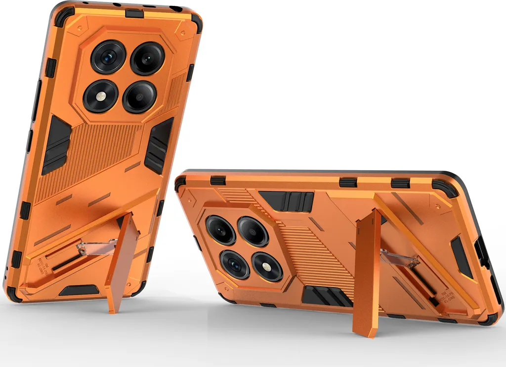 Custodia Ibrida Bianca per Redmi Note 14 Pro 4G - Funzione Stand e PC+TPU - 5