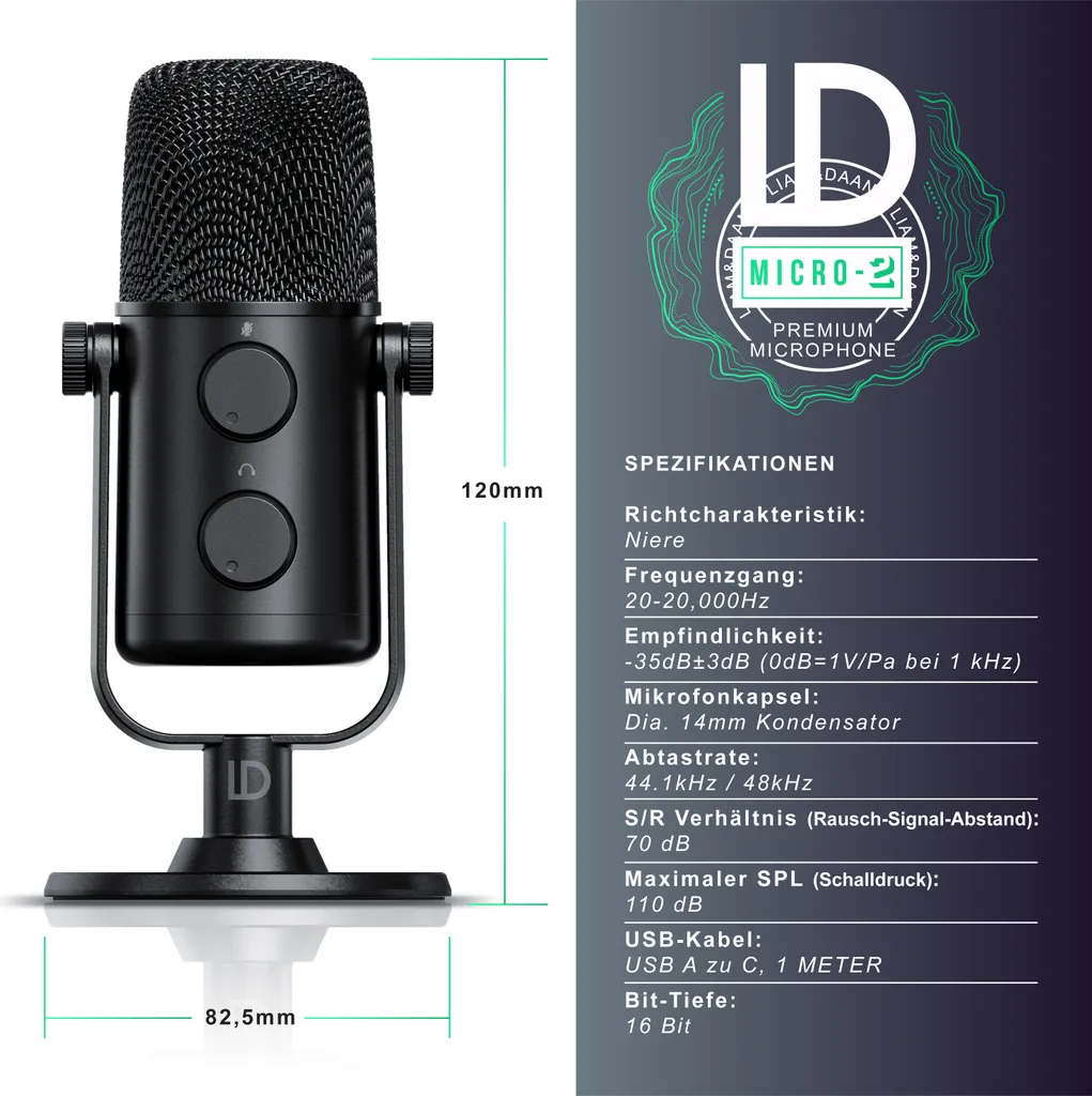 Microphone USB pour Streaming et Visioconférence avec Retour Casque Direct - 3