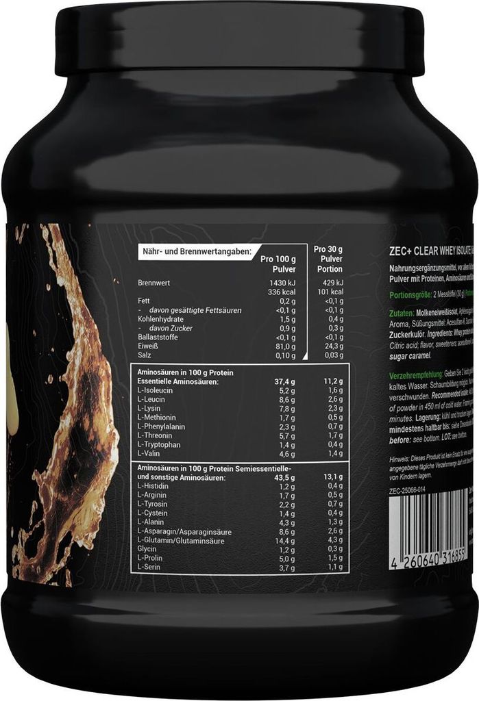 ZEC+ CLEAR WHEY ISOLATE Süßer Apfel 450g