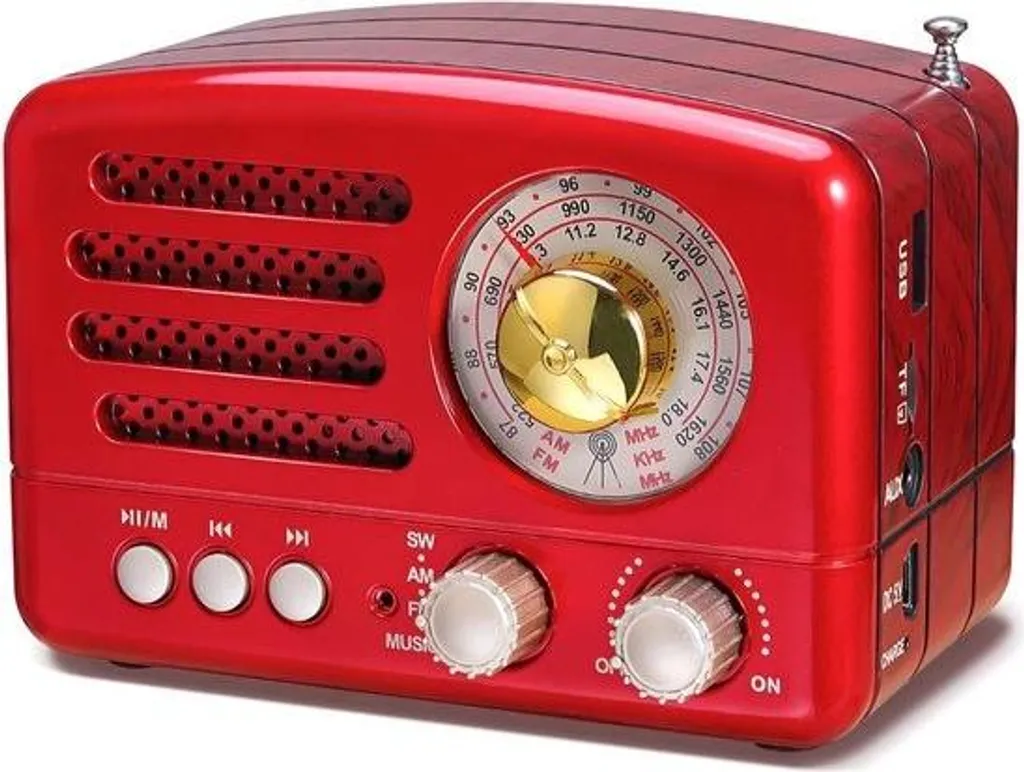 Radio Vintage Portatile con Bluetooth 5.0 e Lettore MP3 USB/TF Card
