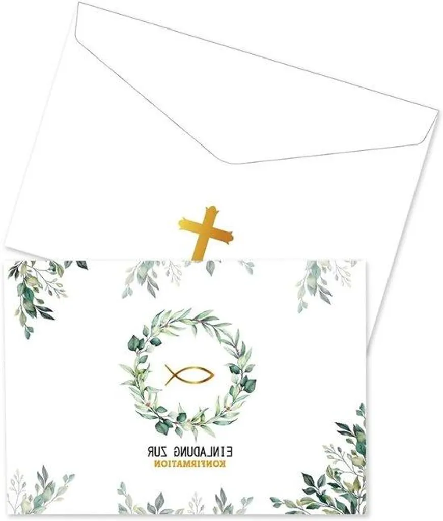 Cartes de communion de qualité supérieure lot de 15 avec enveloppes