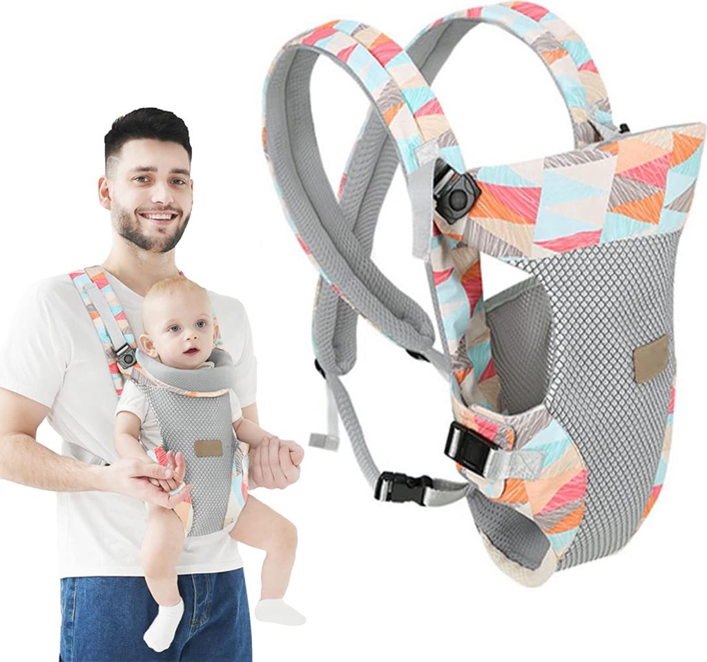 IULONEE Embrace Cozy 4-in-1-Babytrage, verstellbare ergonomische Trage, tragbar, umwandelbar, Tragerucksack für vorne und hinten, für Säuglinge ...