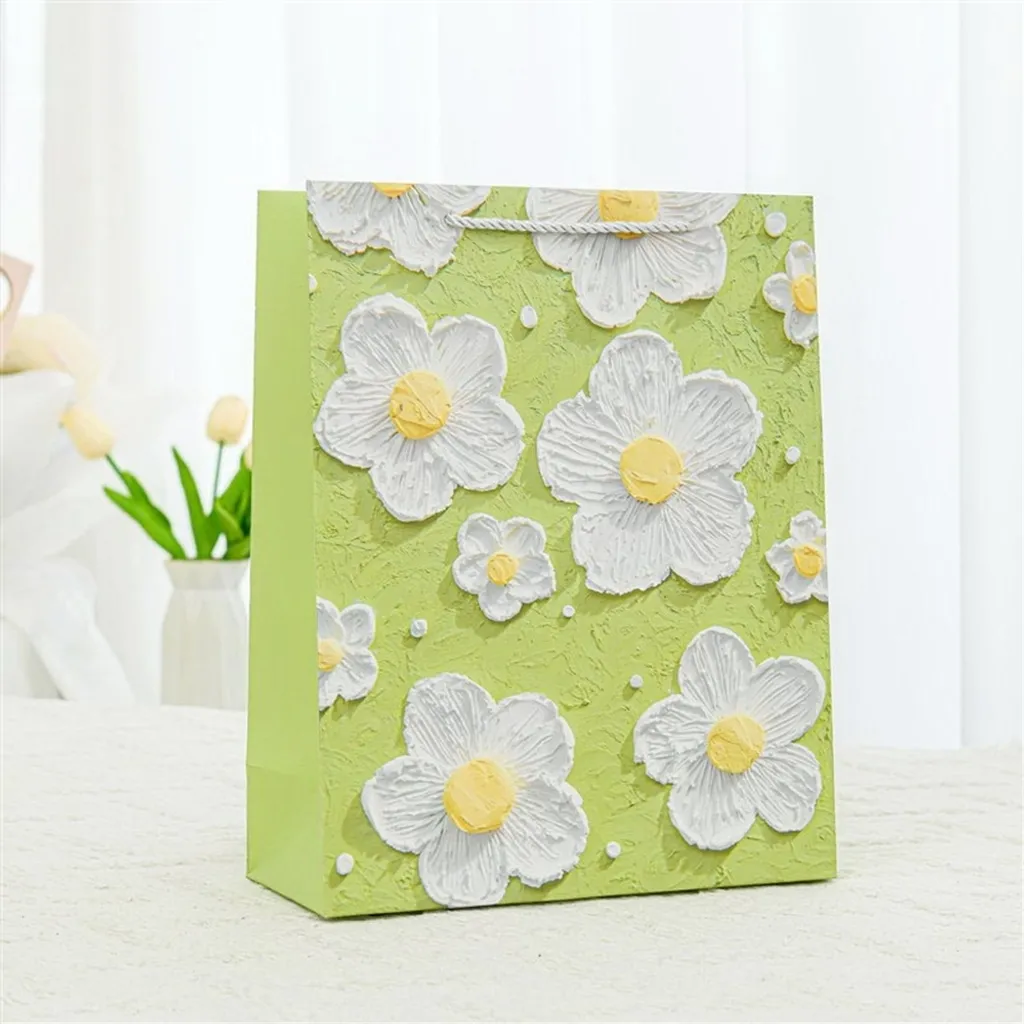 5 Borse Regalo Artistiche 19,5x24,5 cm | Packaging Motivo Pittura Olio