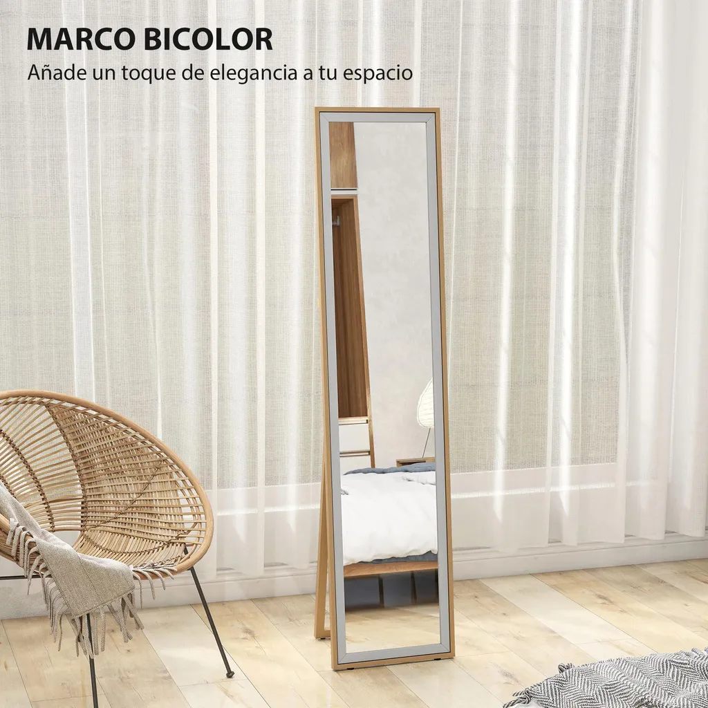 Miroir intégral pose libre idéal pour dressing et essayages de vêtements