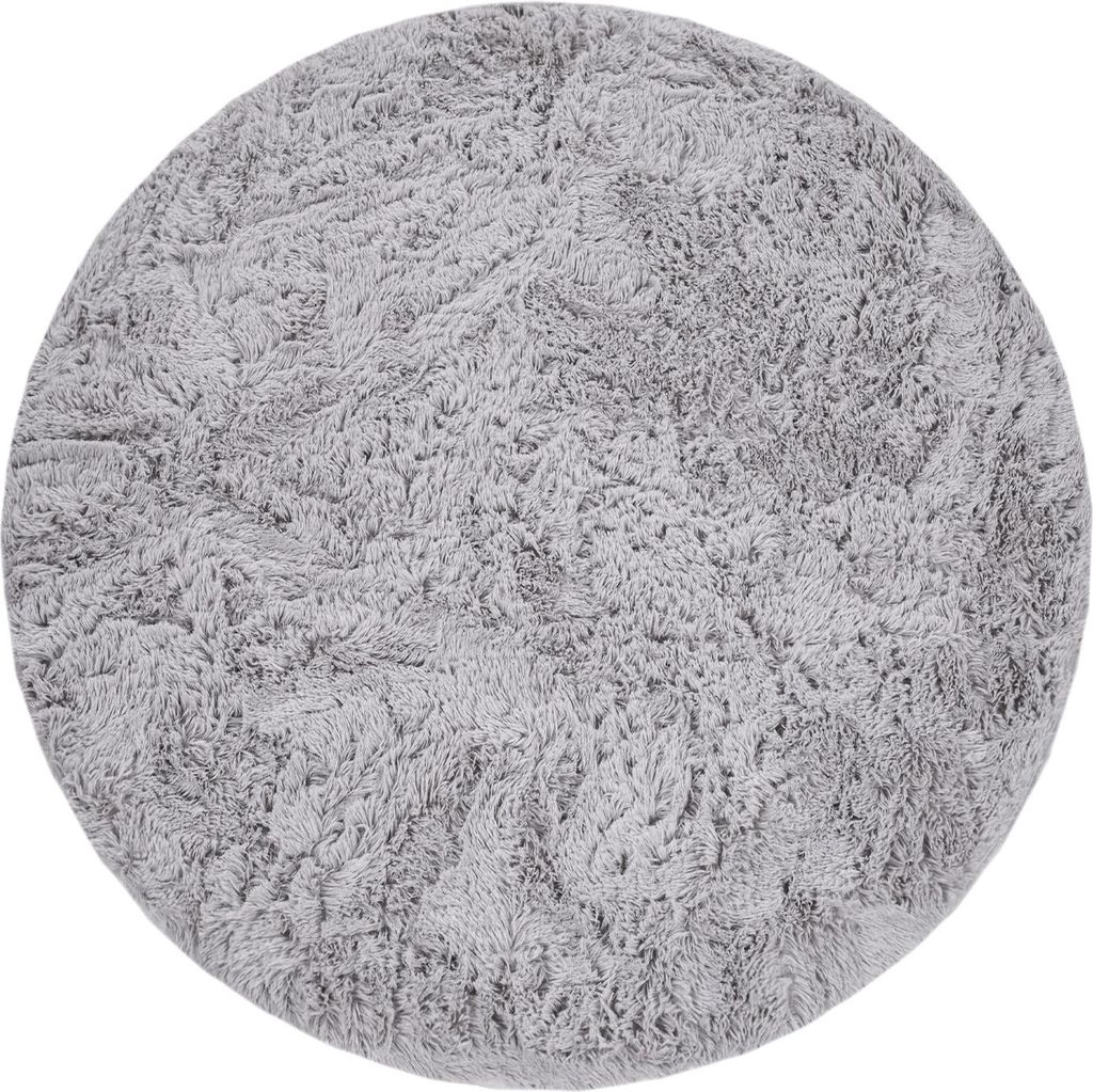 Hochflor Teppich Rund Wohnzimmer Shaggy Langflor Kunstfell Produktbild 