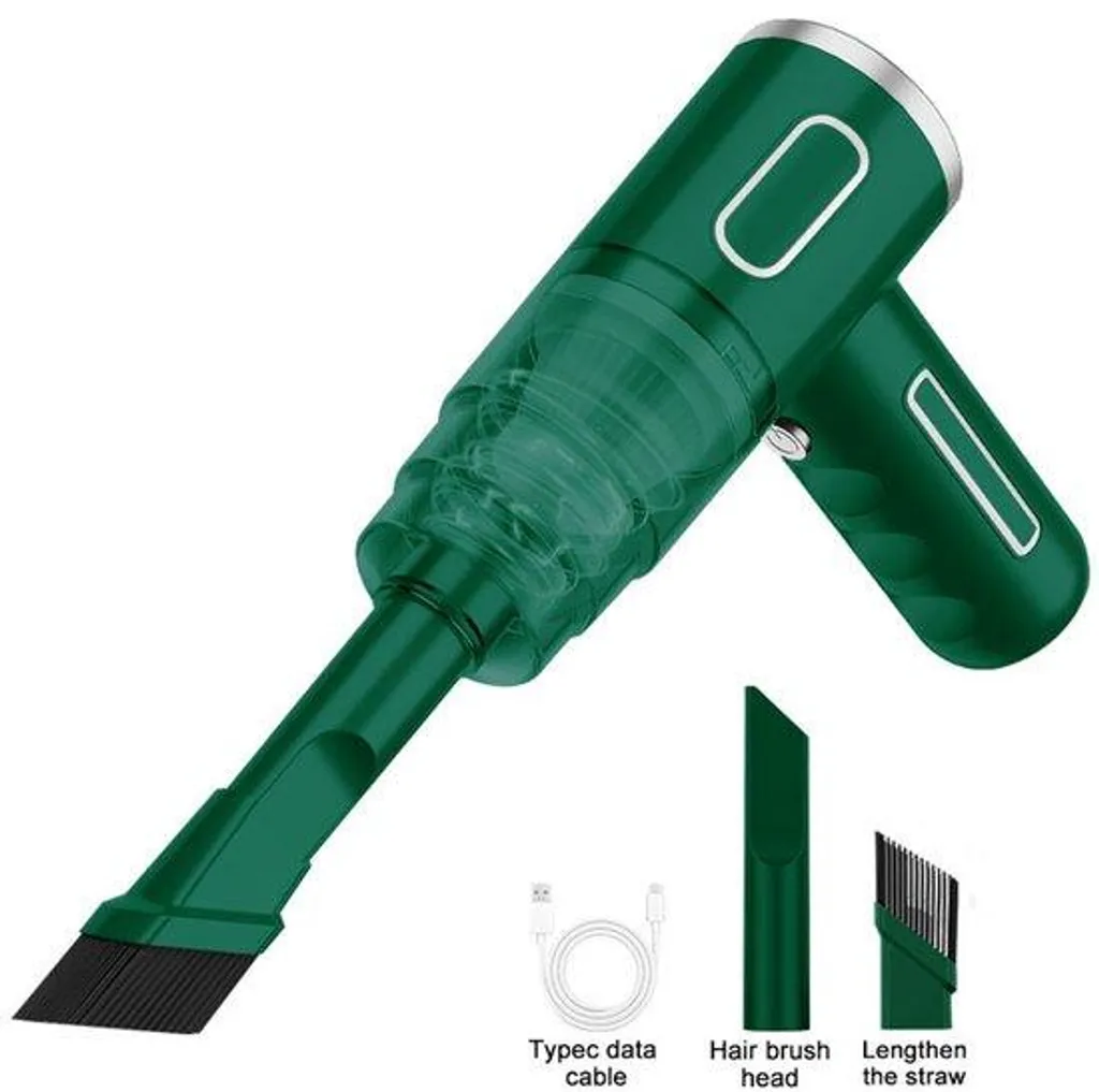 Mini aspirateur à main sans fil puissant en ABS noir pour maison