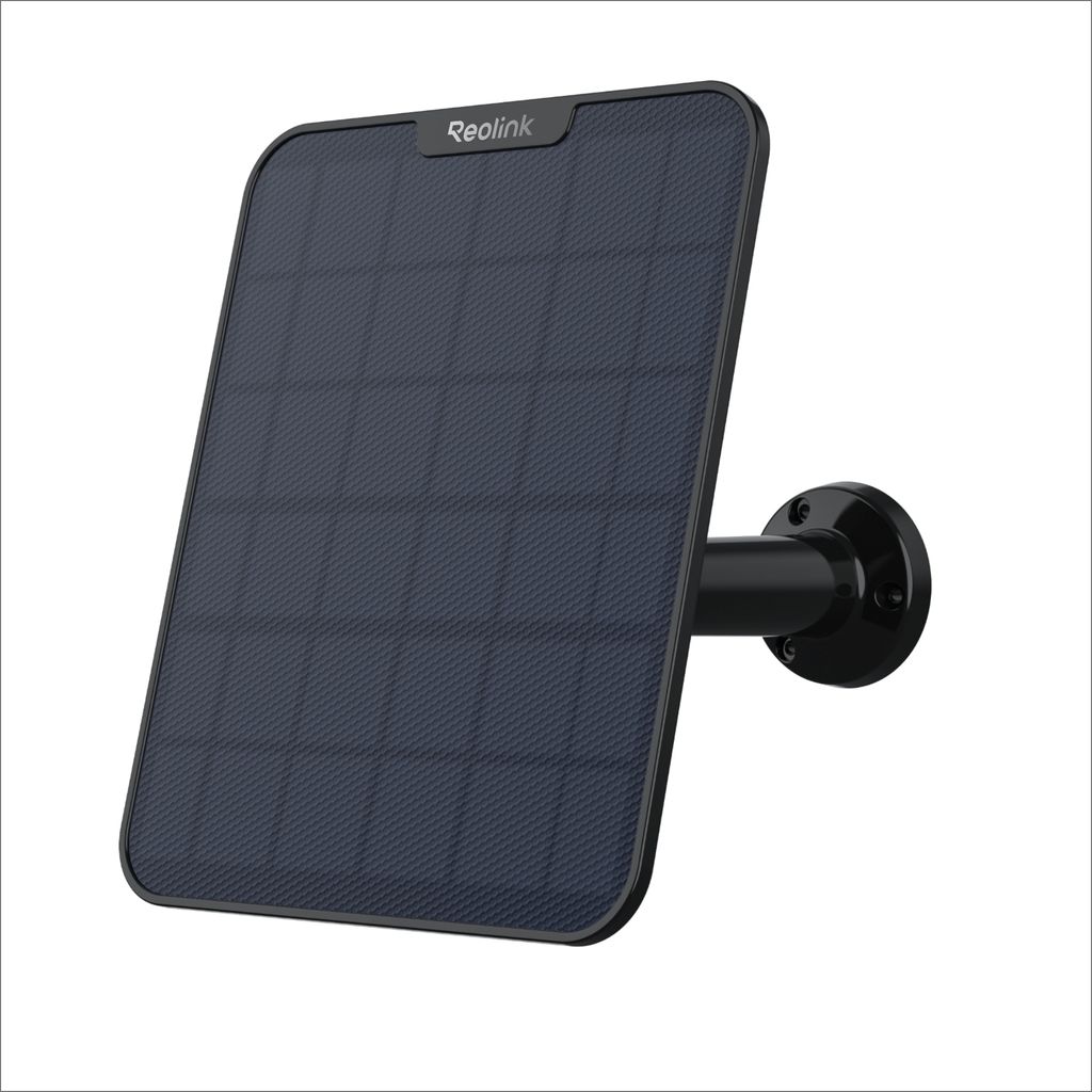 Reolink Solarpanel 2, 6W Power, Kompatibel mit Reolink Akku-Kamera, Trageriemen & 4M Verbindungskabel, Wetterfest, Schwarz