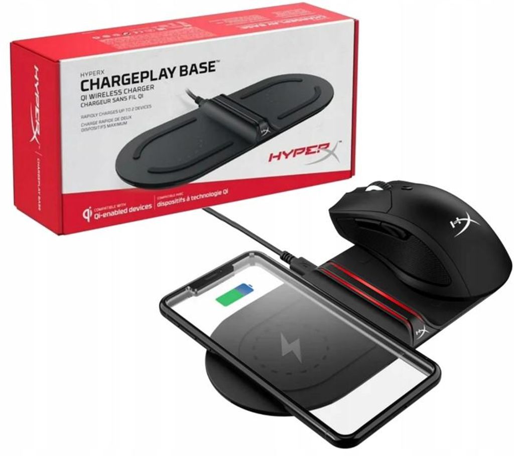 HyperX ChargePlay Base Kabelloses Ladegerät 2in1 Qi Produktbild 