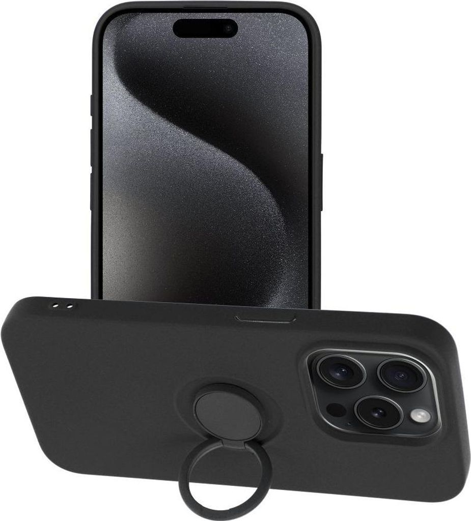 SILICONE RING passend für IPHONE 15 PRO schwarz