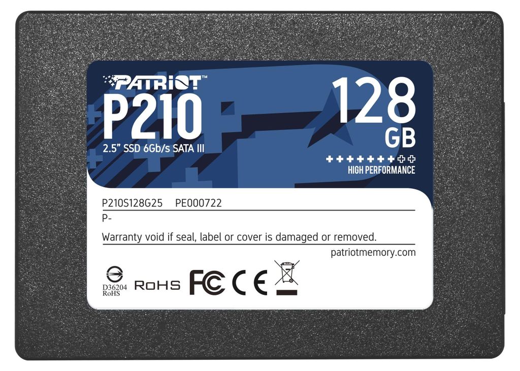 P210 128 GB (schwarz, SATA 6 Gb/s, 2,5")
