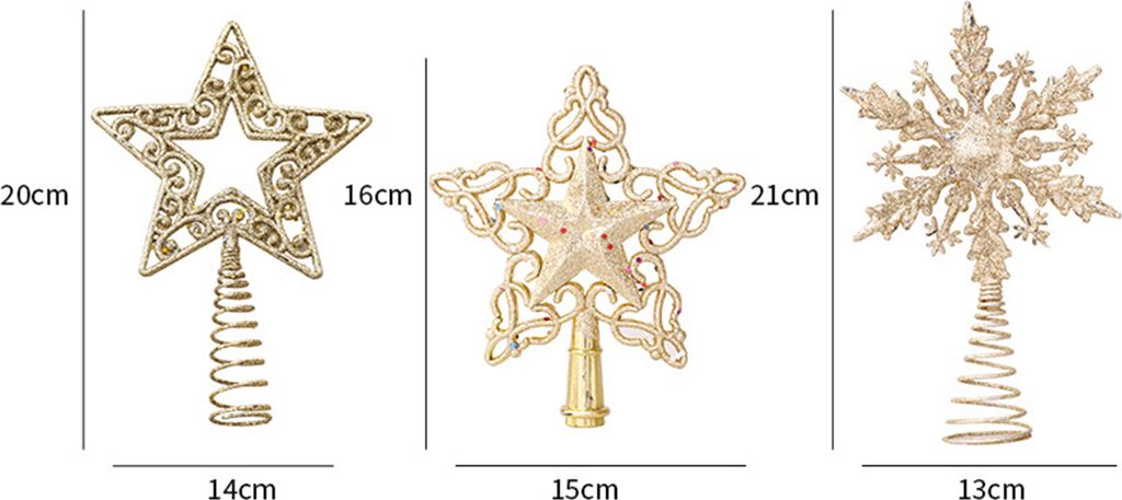 Schöne hohle Design-Eisendraht-schöne Stern-Baumkrone, glitzernde Stern-Baumspitze für Party