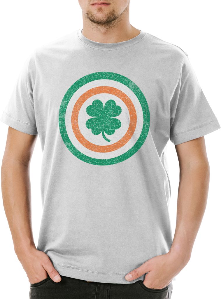 Urban Backwoods Captain Ireland, Herren T-Shirt, Farbe: Hellgrau, Größe: XS