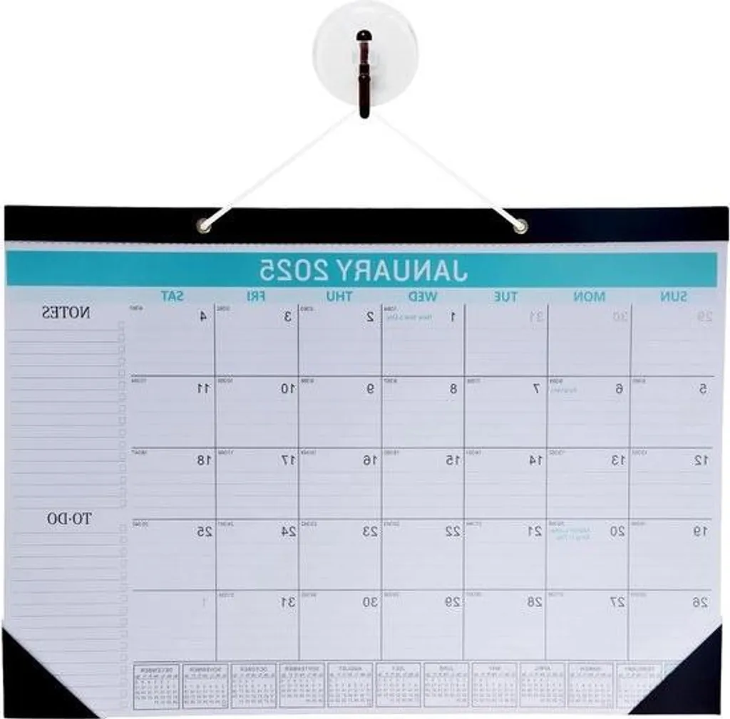 Agenda mural 2025-2026 avec papier épais et reliure robuste 43x30 cm