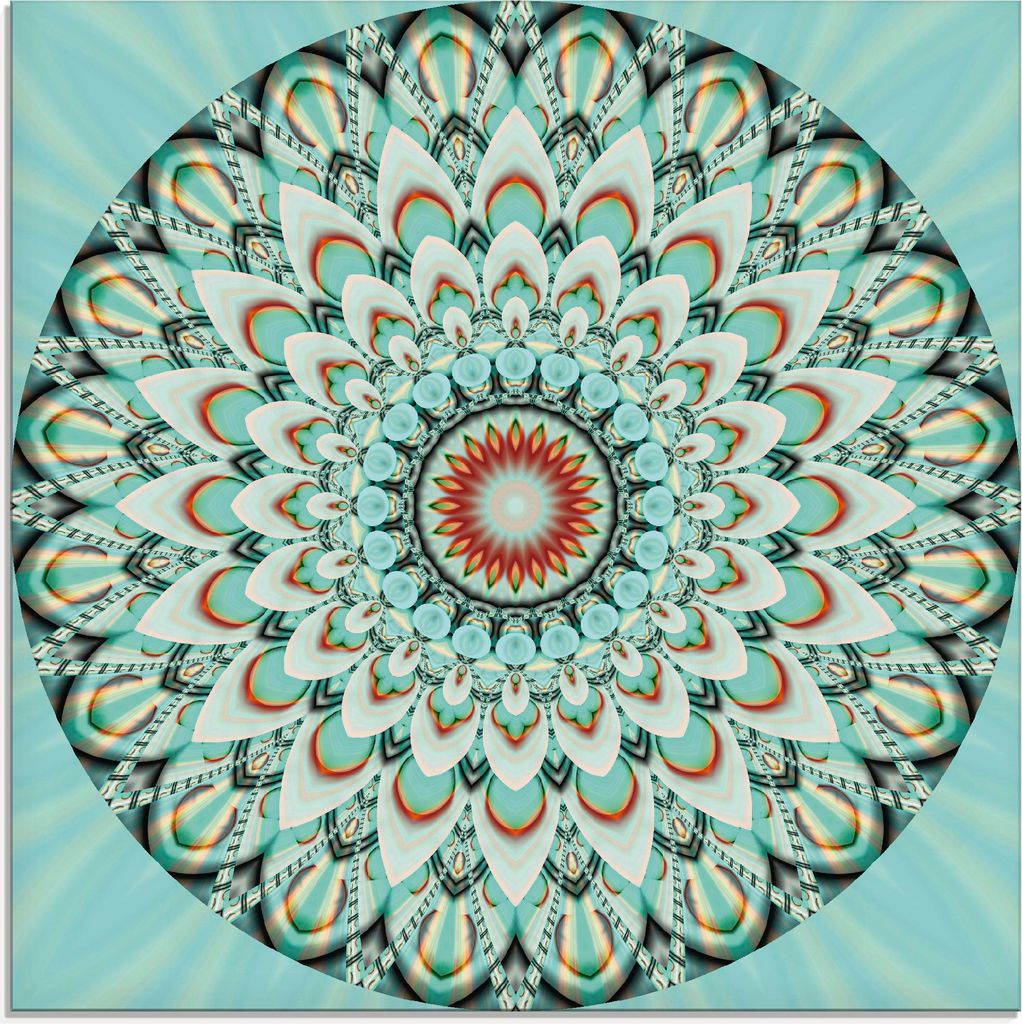 ARTland Glasbild Mandala Integrität Größe: 40x40 cm