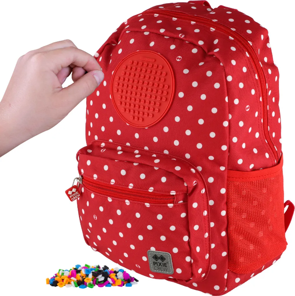 Zaino Bambino PIXIE CREW Rosso Pois - Offerta Esclusiva Zainetto Asilo