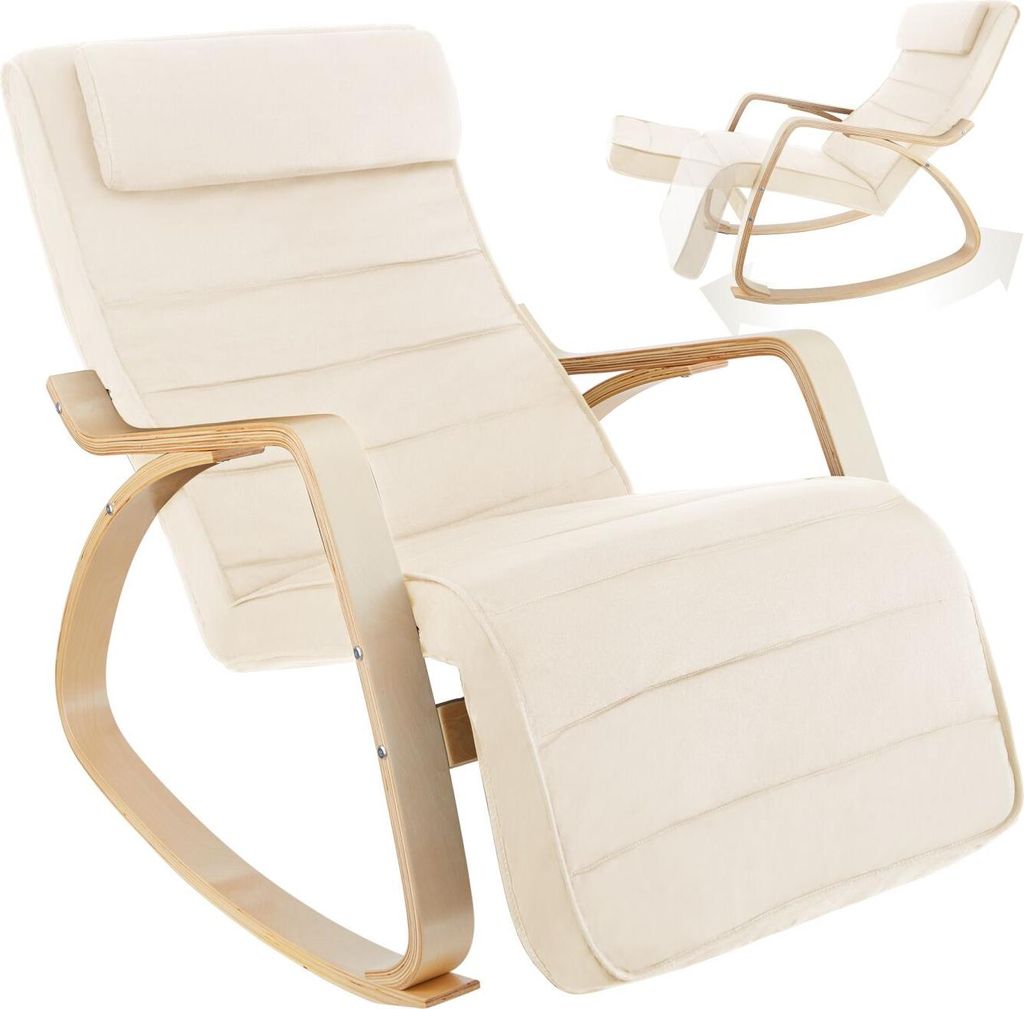 tectake® Schaukelstuhl Onda 67 x 115 x 86 cm Produktbild 