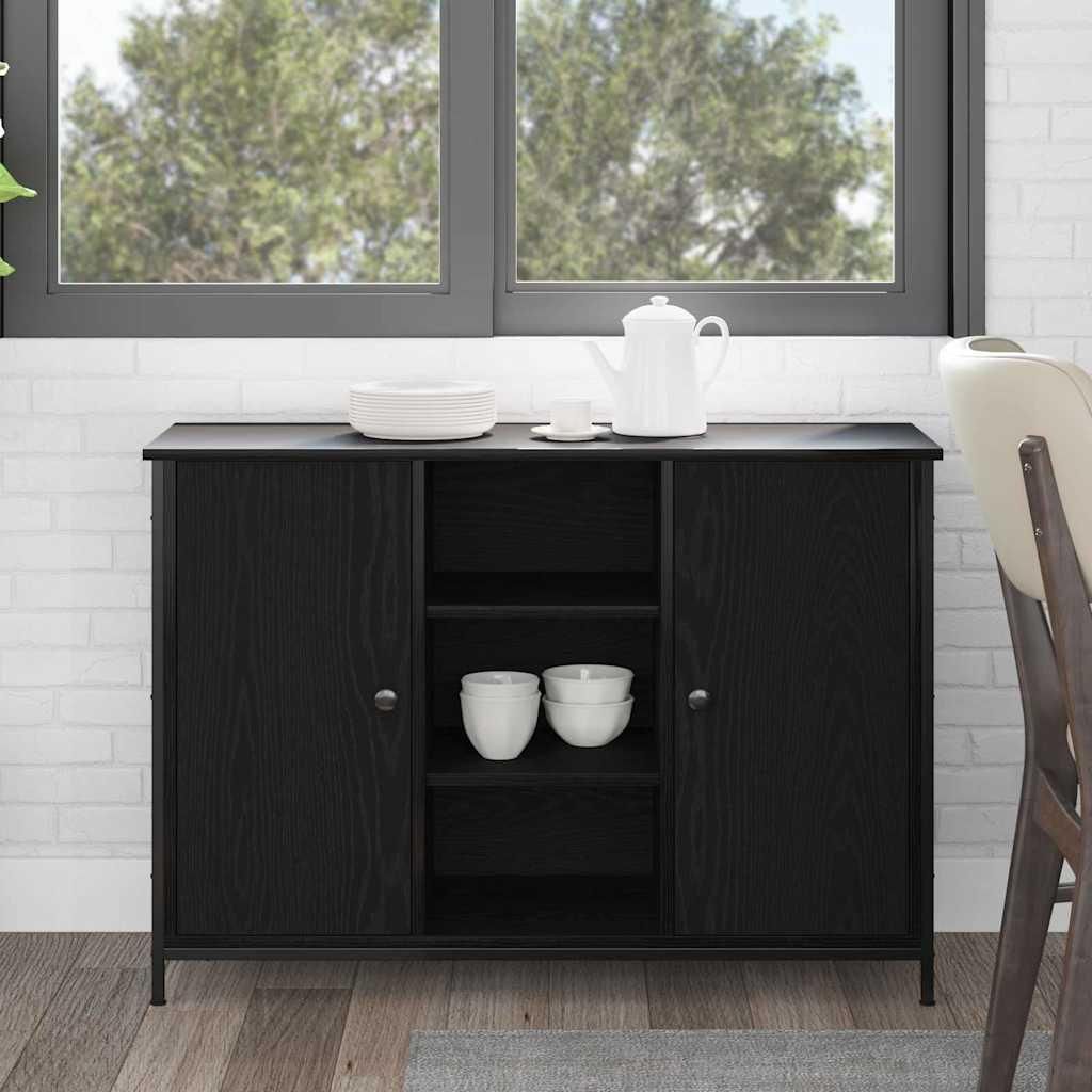 Maison Exclusive - Sideboard Schwarz Eichen-Optik 100 x 35 x 70 cm