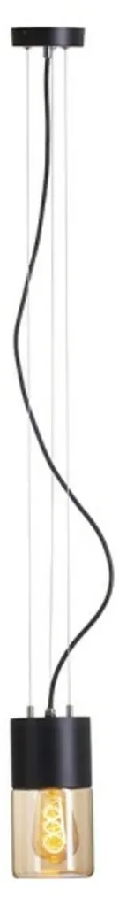 Suspension luminaire design Rendl Quinn verre bicolore ambre et noir IP54