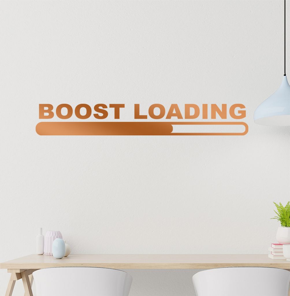 boost loading Wandtattoo in 6 Größen - Wandaufkleber Wall Sticker - Dekoration, Küche, Wohnzimmer, Schlafzimmer, Badezimmer