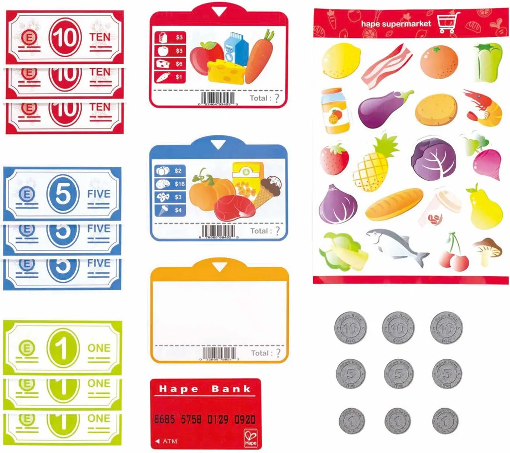 Caisse Enregistreuse Interactive Hape en Bois Durable pour Apprendre - 8