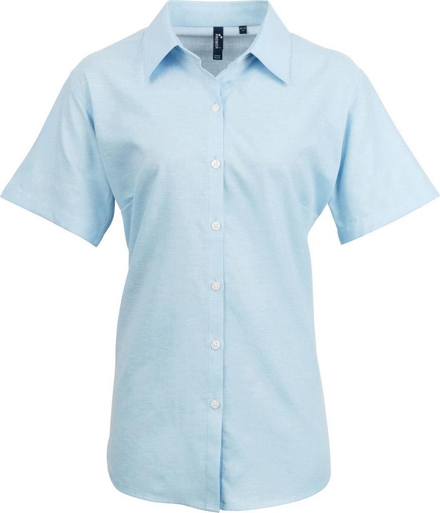 Premier - "Signature" Hemd für Damen kurzärmlig PC7186 (38 DE) (Hellblau)