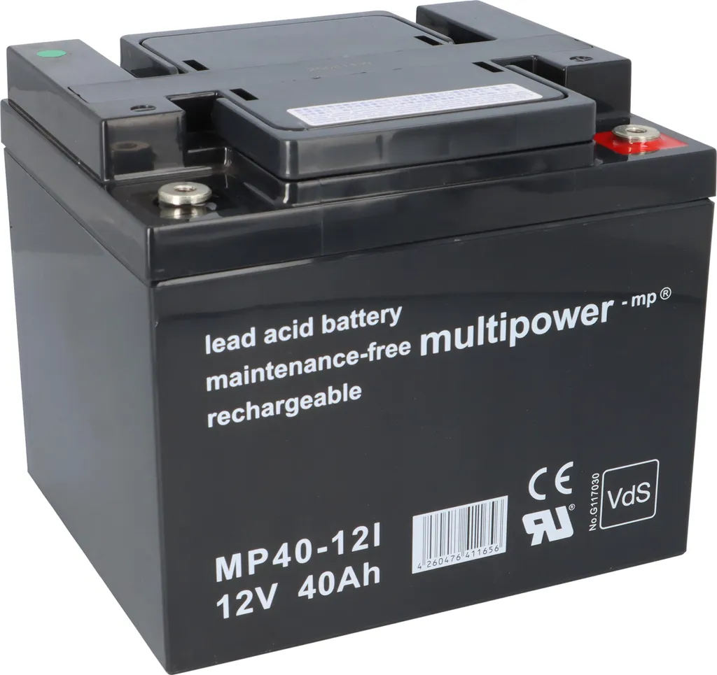 Batterie 12V 40Ah MP40-12 Multipower pour onduleur et panneau solaire