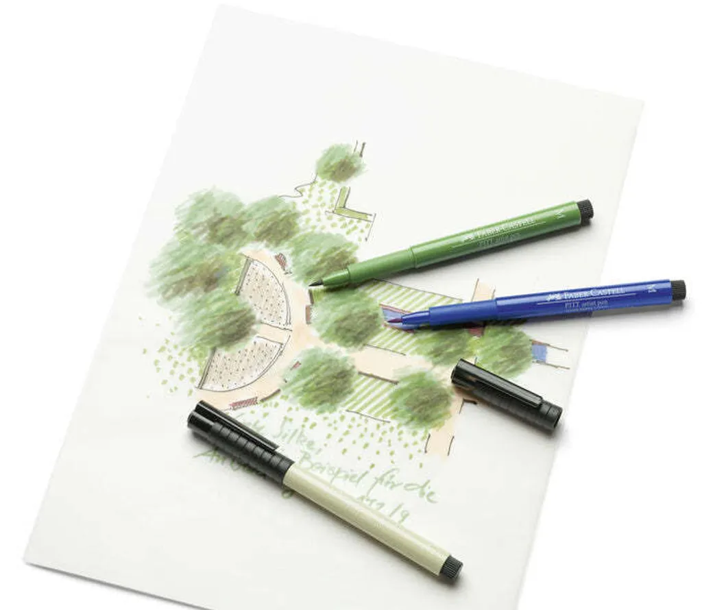 Set 6 Pitt Artist Pen Faber-Castell Pastel 167163 Pennelli a China Artistici - 4