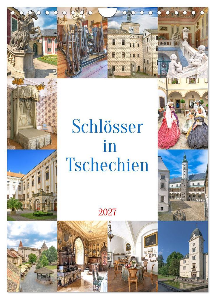Schösser in Tschechien (Wandkalender 2027 DIN A4 hoch), CALVENDO Monatskalender