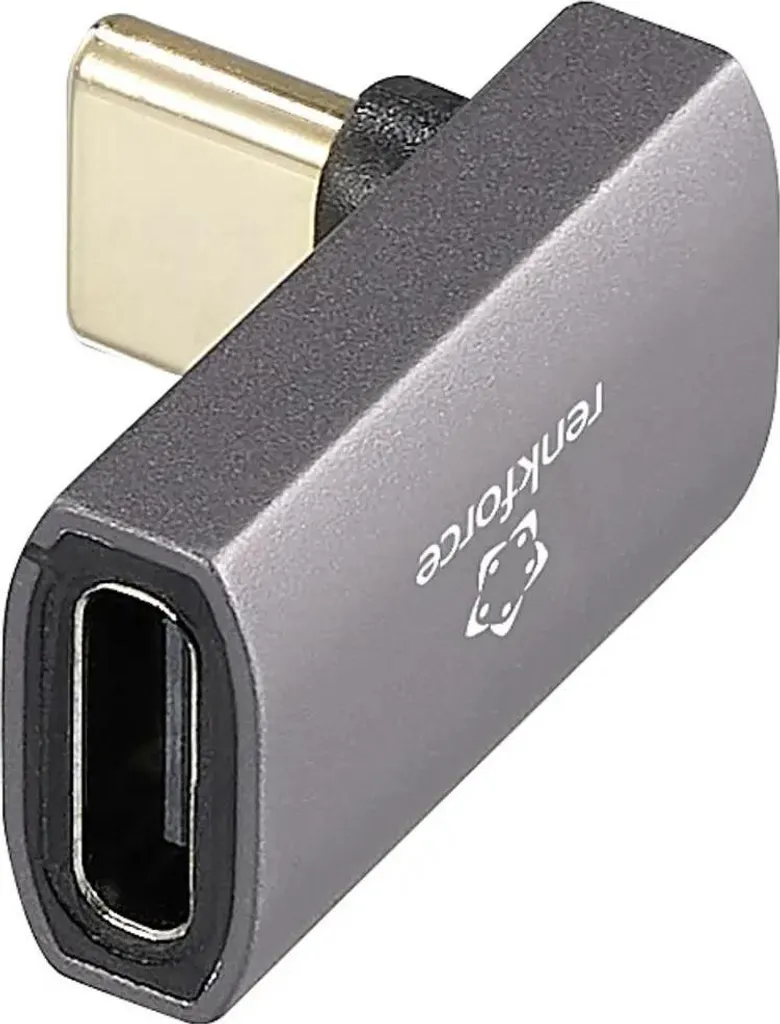 Adaptateur USB4 8K UHD coudé 90 degrés RF-3778586 pour port USB-C mâle