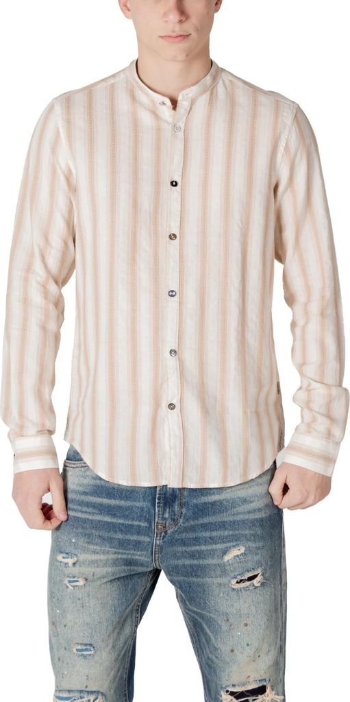 Gianni Lupo Herren Hemd Beige 484223 : Größe - S Größe: S