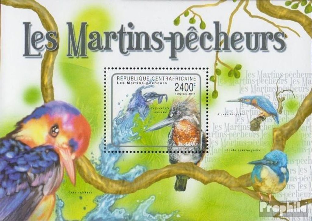 Briefmarken Zentralafrikanische Republik 2011 Mi Block713 (kompl.Ausg.) postfrisch Vögel